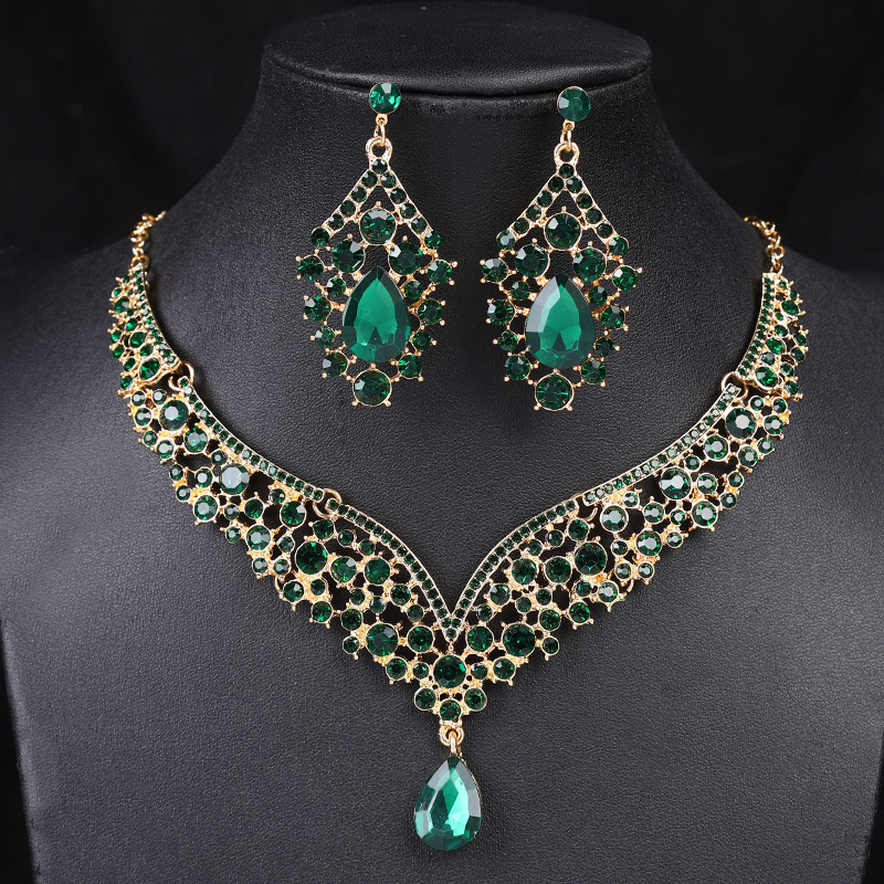 Bamboo Chain Electroplating Necklace with Earring - Image 2