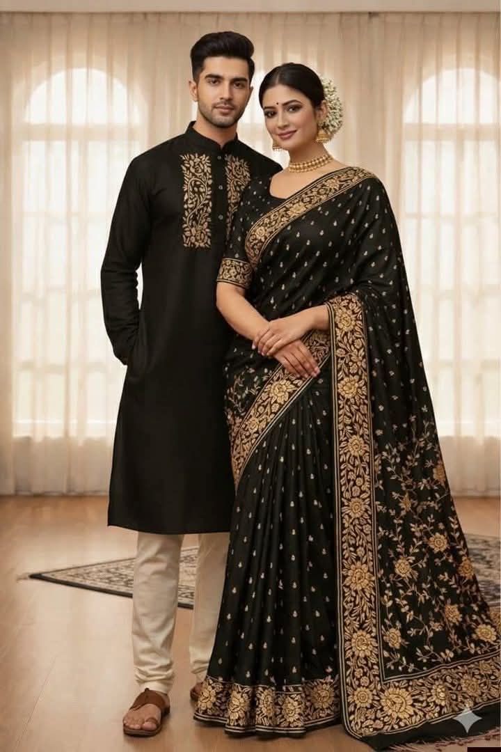 Sharee Panjabi Couple Dress with Blouse Piece - Image 3